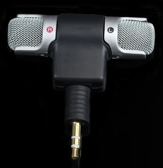 Portable 3.5mm Mini Stereo Microphone Recorder for Clear Audio on the Go
