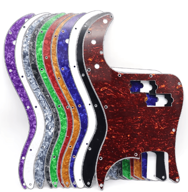 High-quality 3-Ply PVC Pickguard for Precision Bass in various colors, providing scratch protection and customization options.