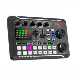 F998 Live Sound Card with Voice Changer & LED Lighting for Professional Streaming - Image 2
