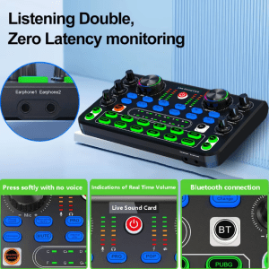 HD X60 Sound Card with Adjustable Pitch & Multi-Platform Streaming for Professional Live Broadcasts - Image 3