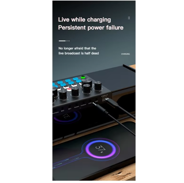 Multi-Functional Bluetooth Sound Card for Clear Karaoke & Live Broadcasts