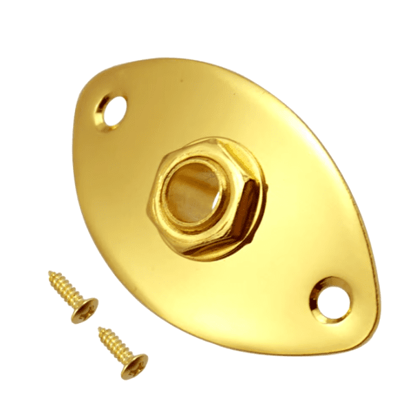 Oval Output Jack Socket: Durable Iron & Copper Construction for Electric Guitar and Bass