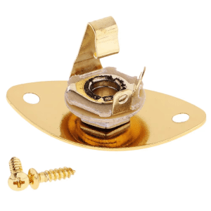Oval Output Jack Socket: Durable Iron & Copper Construction for Electric Guitar and Bass - Image 2