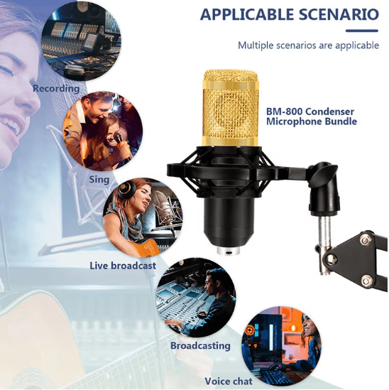 Podcast Equipment Bundle with Professional Sound Card: Ideal for Recording & Streaming on PC and Mobile Devices