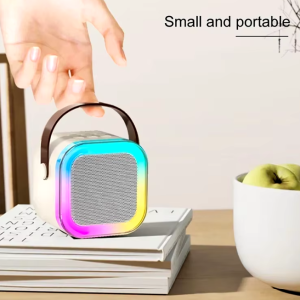 Portable 4-in-1 Wireless Karaoke Machine with RGB Lights & Bluetooth 5.1 for Kids and Family Fun - Image 4