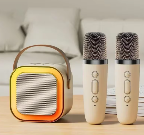 Portable 4-in-1 Wireless Karaoke Machine with RGB Lights & Bluetooth 5.1 for Kids and Family Fun