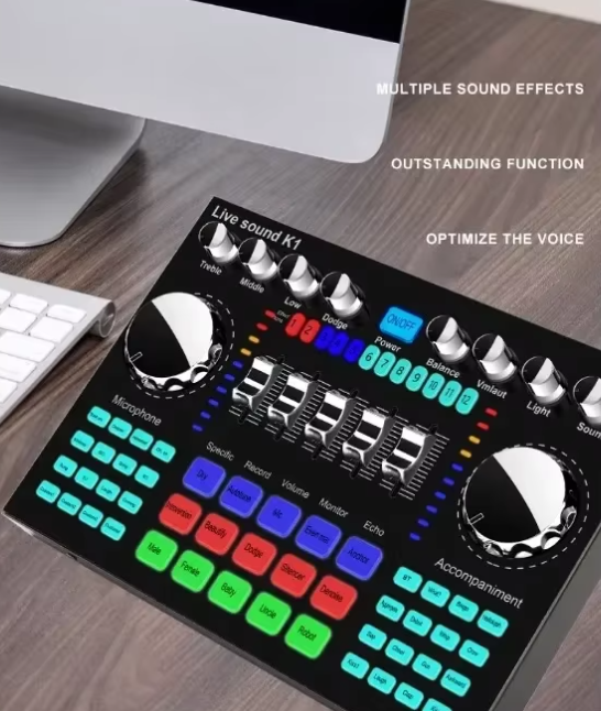 Portable K1 Live Sound Card – Ultimate Audio for Broadcasting, Karaoke & Music Recording