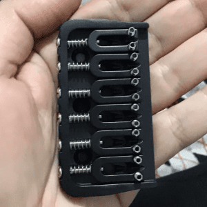 Premium 6-String Fixed Bridge for Electric Guitars: Enhanced Sustain and String Stability in Black or Chrome Finish - Image 2
