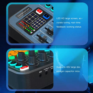 Upgraded Bluetooth Sound Card with DSP Chip & One-Click Music Mode for Live Streaming and Karaoke - Image 4